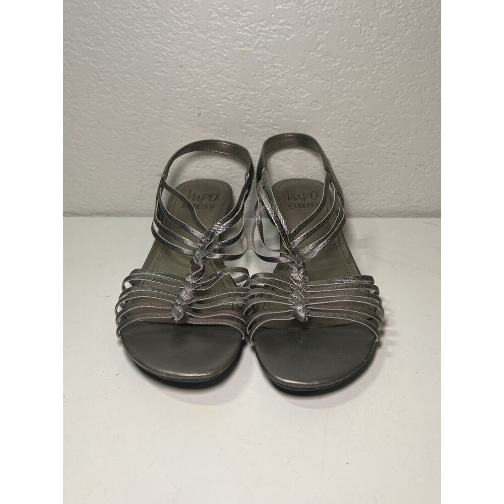 Impo Women's 8.5M Metallic Wedge Sandals Roland Stretch Fit/Straps